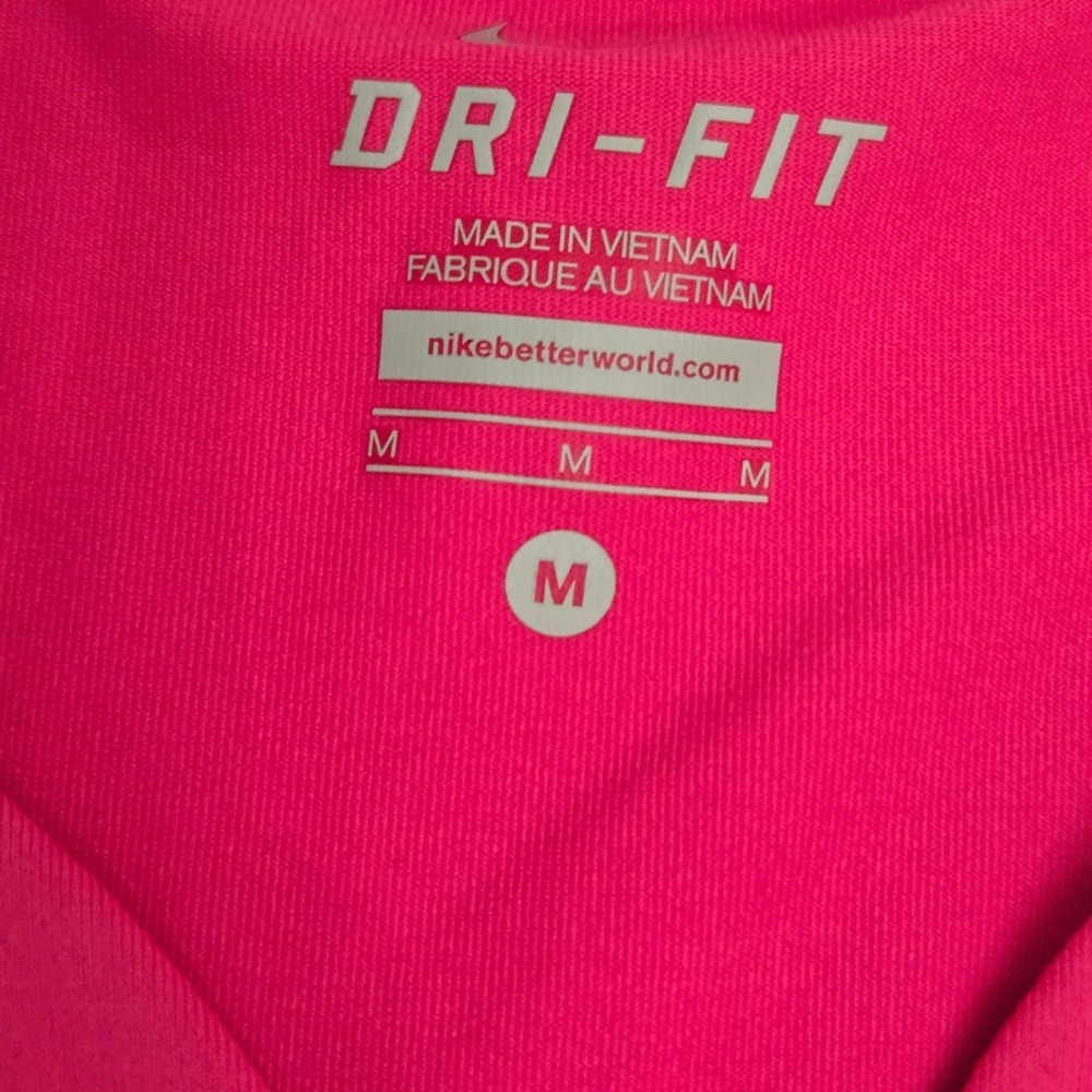 Nike Dri-FIT Stay Cool Tank Top Womens Medium Pink NEW Racerback Split V-Neck - Picture 11 of 11